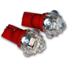 TuningPros LEDUHL-T10-R5 تحت مصابيح مصباح LED LED الغطاء T10 Wedge ، 5 تدفق LED Red 2-PC in Saudi Arabia