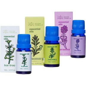 Divina Fórmula- 100% Pure Essential Oils Kit - Aromatherapy Oils -Oil for Massage Therapy, Bath Oils, Fragrance, Humidifiers, Oil for Diffuser - Vegan, Cruelty Free - Lavandin 3x10ml-0.33 Fl Oz in Saudi Arabia