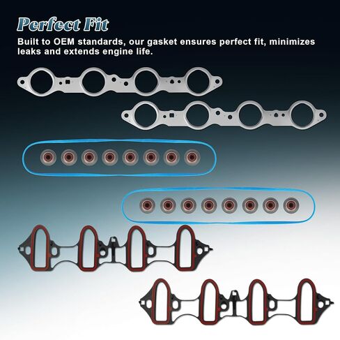 MLS Head Gasket Kit متوافقة مع 2002-2011 Chevy Silverado Tahoe Avalanche Express Suburban ، GMC Sierra Savana Yukon Envoy ، Buick Cadillac Isuzu 4.8L 5.3L V8. استبدال CS9284 HS26191PT in Kuwait