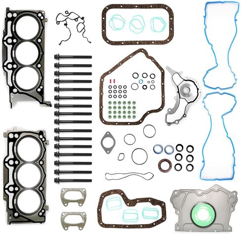 MLS Head Gasket مجموعة كاملة مع مسامير رأس الأسطوانة الختم الرئيسي 3.6L لائق ل Grand Cherokee Durango 2011-2015 لـ Wrangler-Auto 12-16 ، لـ Town Country Charger Charger 2011-2016 in Kuwait