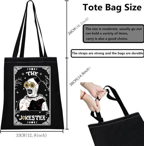 TSOTMO Horror Merch Scary Clown Tote Bag for Horror Film Lovers Halloween Scary Movie Gift (JOKE) in Saudi Arabia
