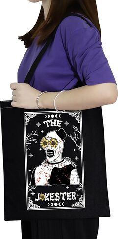 TSOTMO Horror Merch Scary Clown Tote Bag for Horror Film Lovers Halloween Scary Movie Gift (JOKE) in Saudi Arabia