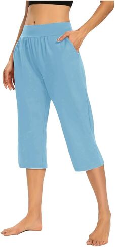Womens Cargo Capri Pants with Pockets Lightweight Joggers Yoga Hiking Pants Workout Sweatpants Summer Casual Trousers in Saudi Arabia