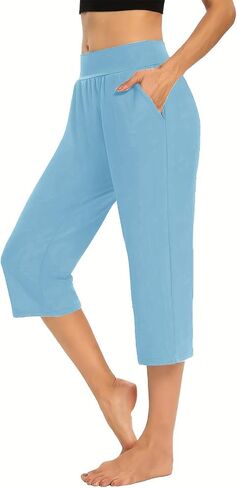 Womens Cargo Capri Pants with Pockets Lightweight Joggers Yoga Hiking Pants Workout Sweatpants Summer Casual Trousers in Saudi Arabia