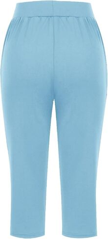 Womens Cargo Capri Pants with Pockets Lightweight Joggers Yoga Hiking Pants Workout Sweatpants Summer Casual Trousers in Saudi Arabia