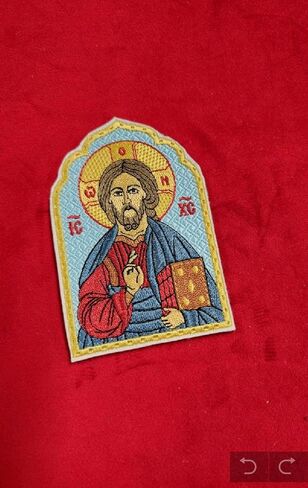 Jesus Christ Pantocrator Pocket Icon, Orthodox Icon 2.75×4.5 in Saudi Arabia