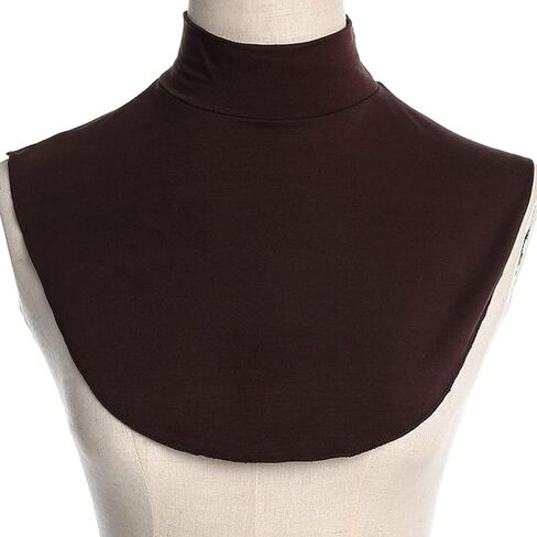 Women Muslim Turtleneck Fake Collar Hijab Extensions Solid Neck Cover Half Tops in Kuwait