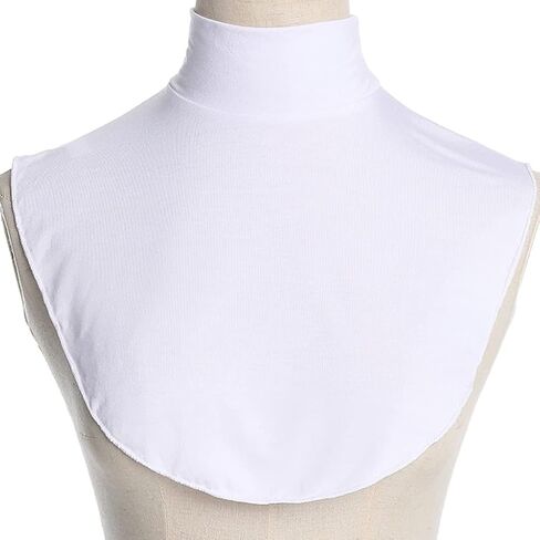 Women Muslim Turtleneck Fake Collar Hijab Extensions Solid Neck Cover Half Tops in Kuwait