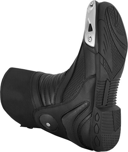 Leather Motorcycle Shoes with Rubber Sole Men's Protective Leather Rider Motorcycle Boots Men Motocross Boots CE Approved in Kuwait