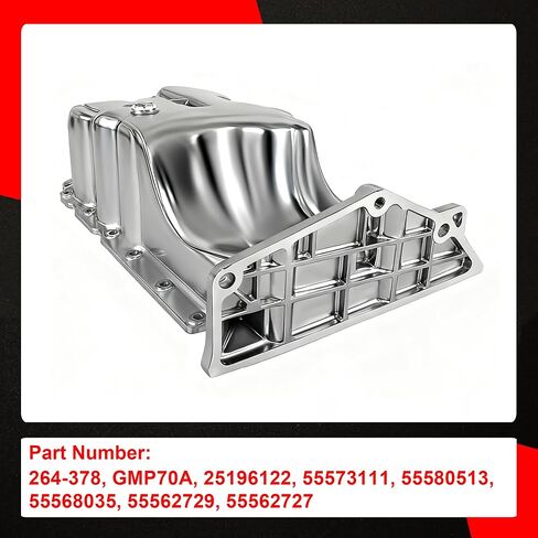 264-378 Engine Oil Pan with Drain Plug Compatible with Chevrolet Cruze 2011-2016 Sonic 2012-2020 Trax 2013-2021 Buick Encore 2013-2021 L4 1.4L Replace 25196122 in Saudi Arabia