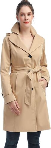BGSD Women Eva Waterproof Hooded Trench Coat - Regular & Plus Size in Saudi Arabia