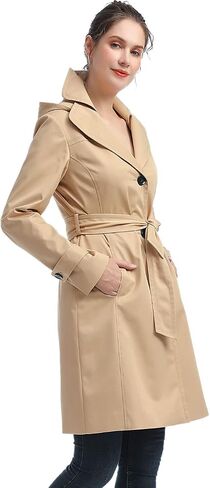 BGSD Women Eva Waterproof Hooded Trench Coat - Regular & Plus Size in Saudi Arabia