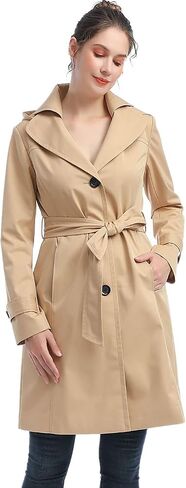 BGSD Women Eva Waterproof Hooded Trench Coat - Regular & Plus Size in Saudi Arabia