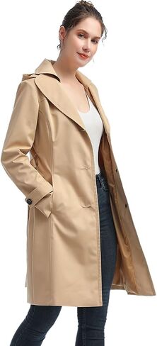 BGSD Women Eva Waterproof Hooded Trench Coat - Regular & Plus Size in Saudi Arabia