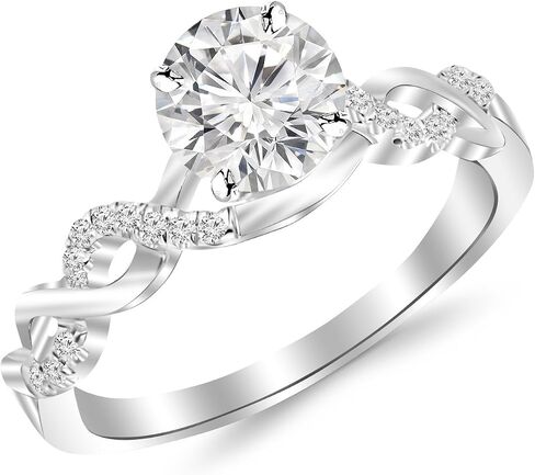 Houston Diamond District 0.63 قيراط ملتوية الذهب اللانهائي و PAVE PAVE PAF in Saudi Arabia