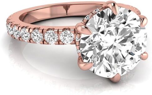IGI Certified 3.75 CARAT REOL LAB GROWN DAIMOND (3 CT ، F ، VVS2) HIDDEN HALO 14K GOLD LEASHINGE FOR WOMENS in Kuwait