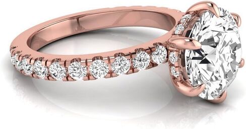 IGI Certified 3.75 CARAT REOL LAB GROWN DAIMOND (3 CT ، F ، VVS2) HIDDEN HALO 14K GOLD LEASHINGE FOR WOMENS in Kuwait