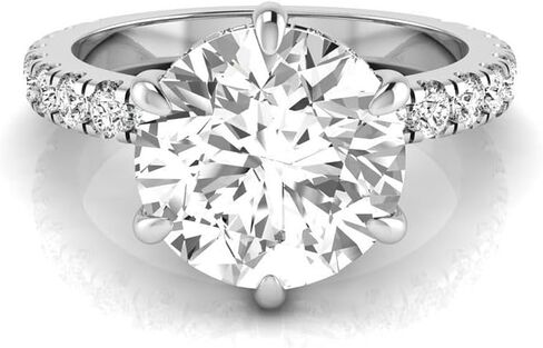 IGI Certified 3.75 CARAT REOL LAB GROWN DAIMOND (3 CT ، F ، VVS2) HIDDEN HALO 14K GOLD LEASHINGE FOR WOMENS in Kuwait