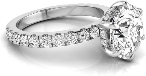 IGI Certified 3.75 CARAT REOL LAB GROWN DAIMOND (3 CT ، F ، VVS2) HIDDEN HALO 14K GOLD LEASHINGE FOR WOMENS in Kuwait