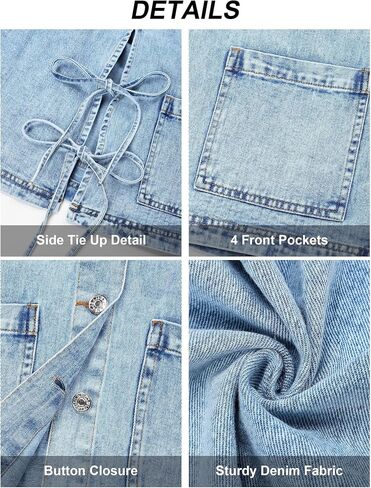 PHISOCKAT Side Tie Jean Jacket Oversized Denim Jacket for Women Split Boho Long Sleeve Coats Trendy Cowboy Chic in Kuwait
