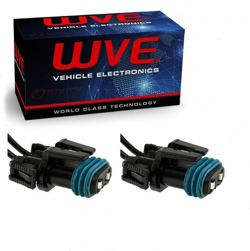 2 pc Wells WVE Headlight High Beam Light Connectors compatible with Dodge Avenger Charger Daytona Durango Intrepid Journey Magnum Monaco R 1990-2019 in Saudi Arabia