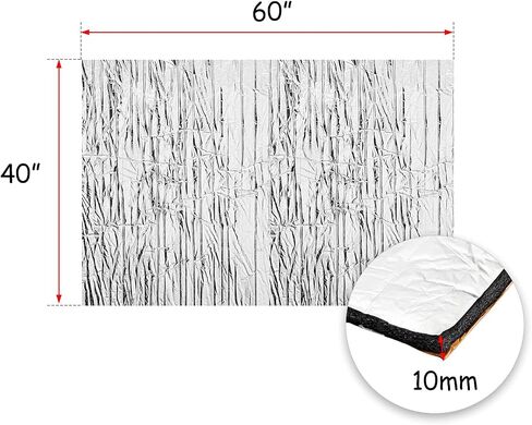 Mofun 394mil 16.14 sqft Car Sound Heat Firewall Heat Dampening Insulation Mat Deadener, Waterproof Sticker 60" x 40" in Saudi Arabia