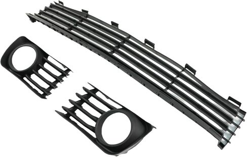 Front Lower Bumper Grille Fog Light Bezels kit Black For 2004-2009 Toyota Prius Front Lower Bumper Grille Replacement 53111-47010 53113-47030 53112-47030 TO1036112 TO1038118 TO1039118 ﻿ in Kuwait