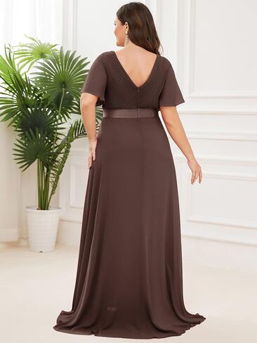 Ever-Pretty Women's Double V-Neck Formal Dresses Plus Size Bridesmaid Dress 09890-PZ in Kuwait