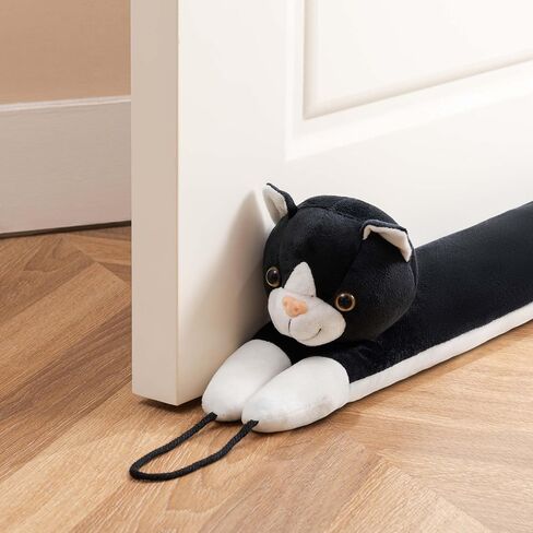 Sunolga 38" Weighted Door Draft Stopper Under Door Noise Air Stopper 2.4LB, Dog Shape Sound Proof Draft Guard for Doors and Windows, Brown in Saudi Arabia