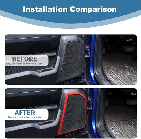 for RAM Door Speaker Trim Ring Red for Dodge RAM 2010-2017 Red Interior Accessories 4pcs in Saudi Arabia