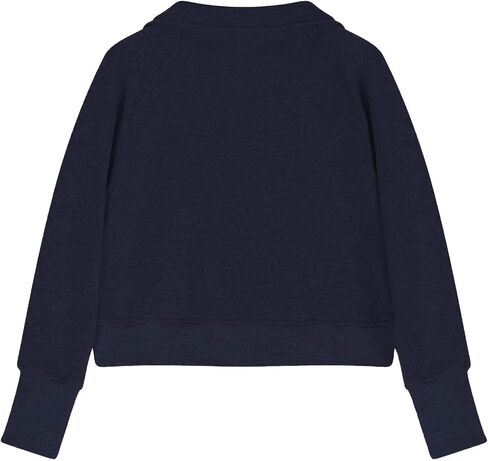 Girls Half Zip up Sweatshirt Trendy Winter Cropped Long Sleeve Thumb Hole Pullover Tops Youth Fall Cute Clothes in Saudi Arabia