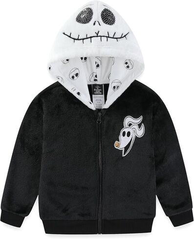 ديزني كابوس قبل عيد الميلاد جاك سكيللينجتون الفتيات zip up coral fleece hoodie لطفل صغير وأطفال كبير in Saudi Arabia