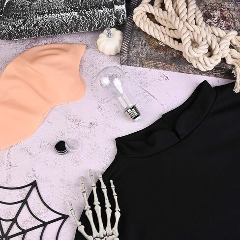 5Pcs Halloween Uncle Costume Set Include Robe Cord Belt Bald Cap and Makeup Black Cream for Men Dress Up in Saudi Arabia