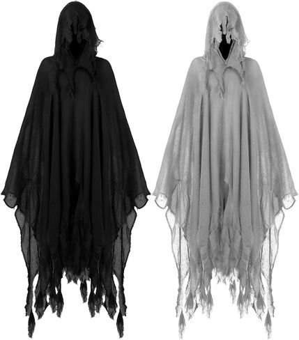 2 PCS Halloween مقنعين رافد الهالوين قاتمة رينبر أزياء ريبر معالج عصر النهضة في العصور الوسطى للبالغين in Saudi Arabia