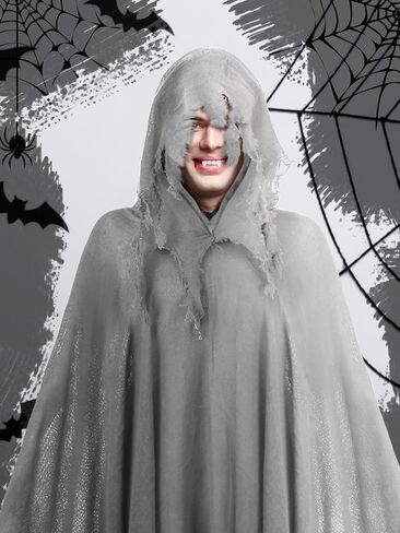 2 PCS Halloween مقنعين رافد الهالوين قاتمة رينبر أزياء ريبر معالج عصر النهضة في العصور الوسطى للبالغين in Saudi Arabia