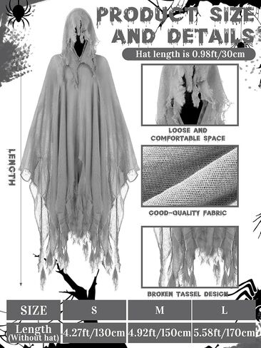 2 PCS Halloween مقنعين رافد الهالوين قاتمة رينبر أزياء ريبر معالج عصر النهضة في العصور الوسطى للبالغين in Saudi Arabia