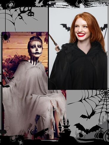 2 PCS Halloween مقنعين رافد الهالوين قاتمة رينبر أزياء ريبر معالج عصر النهضة في العصور الوسطى للبالغين in Saudi Arabia