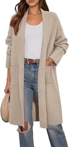 Prettygarden Long Sleeve Label Label Stepresigan Swegants for Women Trendy 2025 Sweater Sweater Long Long Long Coats in Kuwait