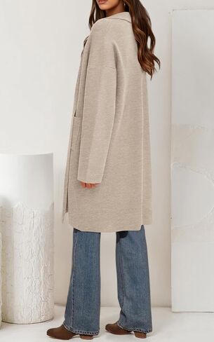 Prettygarden Long Sleeve Label Label Stepresigan Swegants for Women Trendy 2025 Sweater Sweater Long Long Long Coats in Kuwait