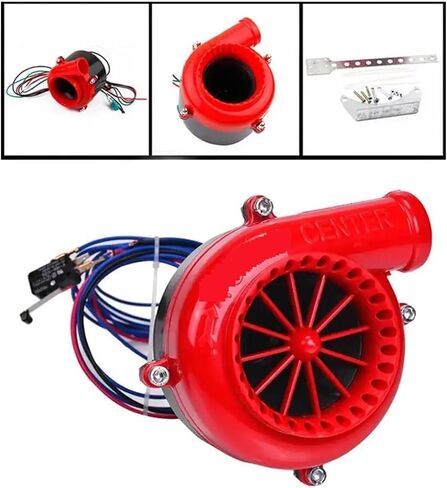 General use Universal Electronic Turbo Car Fake Dump Valve Turbo Blow-Off Valve Sound Electric Turbo Blow-Off Analog Sound Car Fake Dump Valve Electronic Turbo Kit(Silver) in Saudi Arabia