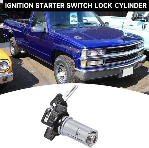 Ignition Starter Switch Lock Cylinder with Keys for Chevy C1500 C2500 C3500 1991-1994 for GMC Suburban C1500 C2500 1992-1994 | Durable Metal Materials | Replaces 12300443 in Saudi Arabia