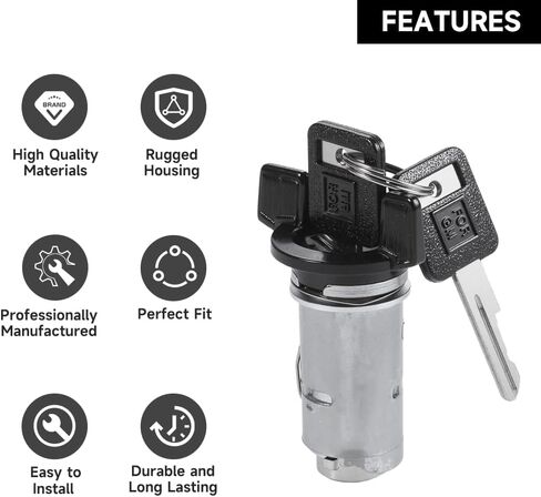 Ignition Starter Switch Lock Cylinder with Keys for Chevy C1500 C2500 C3500 1991-1994 for GMC Suburban C1500 C2500 1992-1994 | Durable Metal Materials | Replaces 12300443 in Saudi Arabia