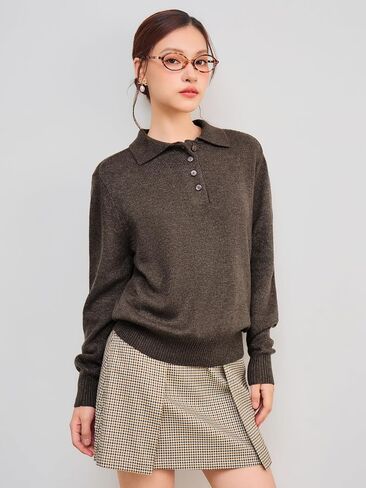 CIDER Knit Polo Solid Button Sweater in Saudi Arabia