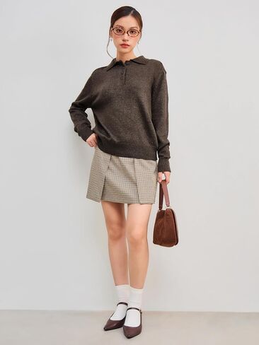 CIDER Knit Polo Solid Button Sweater in Saudi Arabia
