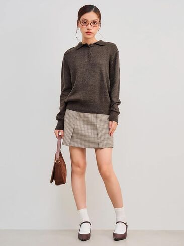 CIDER Knit Polo Solid Button Sweater in Saudi Arabia