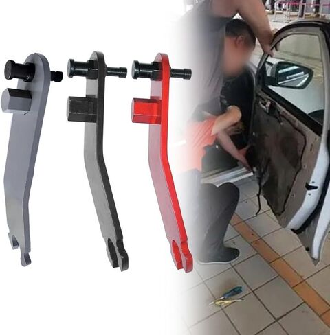Car Door Alignment Adjustment Tool Alloy Body Shop Equipment for Vehicle Hinge and Dent Repair Automotive Door Correction and Adjustment Device for Sedan Pickup Truck Restaurant (black) in Kuwait