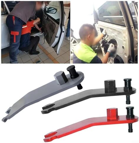 Car Door Alignment Adjustment Tool Alloy Body Shop Equipment for Vehicle Hinge and Dent Repair Automotive Door Correction and Adjustment Device for Sedan Pickup Truck Restaurant (black) in Kuwait