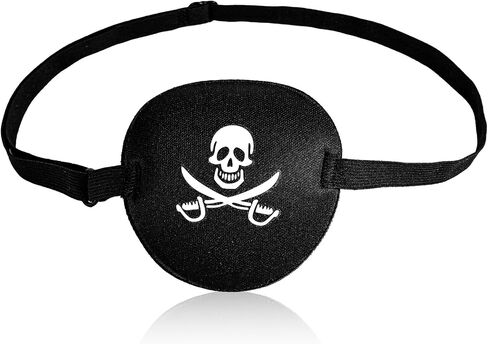 Pirate Eye Patch و Pirate Eye Patches للأطفال البالغين البالغين من الجمجمة وتصميم العظام المتقاطعة. in Saudi Arabia