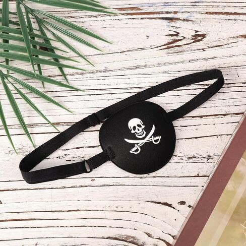 Pirate Eye Patch و Pirate Eye Patches للأطفال البالغين البالغين من الجمجمة وتصميم العظام المتقاطعة. in Saudi Arabia