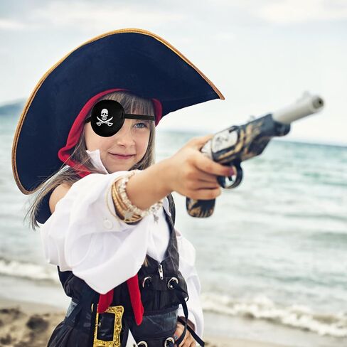 Pirate Eye Patch و Pirate Eye Patches للأطفال البالغين البالغين من الجمجمة وتصميم العظام المتقاطعة. in Saudi Arabia